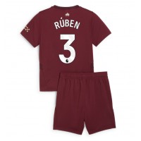 Maglie da calcio Manchester City Ruben Dias #3 Terza Maglia Bambino 2024-25 Manica Corta (+ Pantaloni corti)